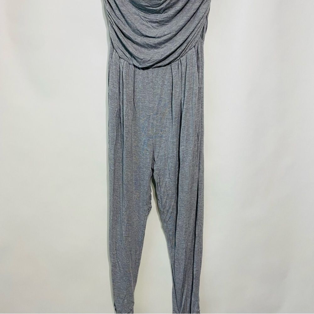 Gray Strapless Jumpsuit - Picture 3 of 11